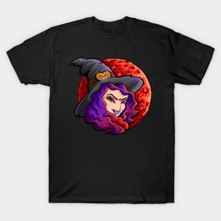 Halloween moon witch T-Shirt